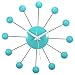 Timekeeper 11.5 Inch Turquoise Spider Clock