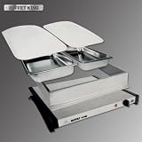Produkt-Bild: Lentz BK5 Buffet King, stufenlos regelbare Warmhalteplatte, separate Beh&auml;lter, 2 x 1/3 GN, mit Kunststoffdeckeln