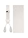 Petite Diamond Leather End Suspenders (White Petite Diamonds)