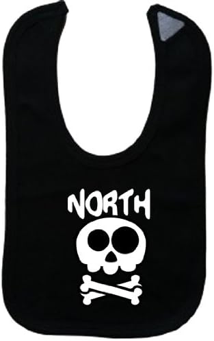 NORTH - Vintage Skull And Bones - Name-Series - Black Bib