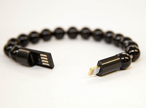 Wearable Iphone Lightning Cable - [Fashionable Tech] for Iphone 6s, 6, 5s, 5 - Black