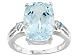 6.61CTW SKY BLUE TOPAZ STERLING SILVER RING