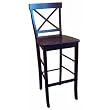 30" Crossback Bar Stool - Black