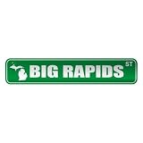  BIG RAPIDS ST  STREET SIGN USA CITY MICHIGAN