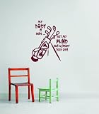 My Body Is Here But My Mind Has Already Teed Off - With Golf Club Picture - Golf Sport Removable Stick On Print Sticker - Vinyl Wall Decal - 24 Colors Available 20X20