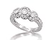 1.00 Carat Three Stone Diamond Right Hand Ring