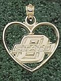 Anderson Jewelry Oklahoma State Cowboys Heart Gold Charm
