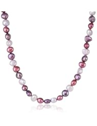 Baroque Freshwater Cultured Pearl Sterling Silver Clasp Necklace, 16"+ 2" Extender