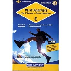 Val d' Anniviers, Val d' Herens- Crans Montana 1 : 60 000. Wanderkarte