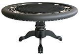 BBO L1 Duke Solid Wood Pedestal Poker Table Leg - Piano Black