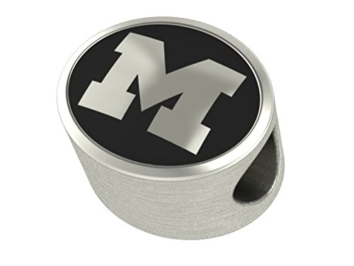 Michigan Wolverines Bead Fits Most European Style Charm Bracelets
