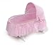 Pink Gingham Doll Cradle with Hood