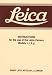 Leica Instructions for the use of the Leica Camera Models c, f & g (Leica instruction reprints)