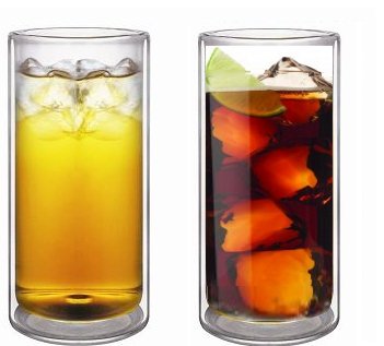 Sun's Tea (TM) 20oz Strong Double Wall Thermo Glasses/Tumbler for Beer/Cocktail/Lemonade/Iced Tea, Set of 2