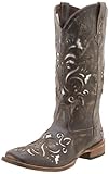 Roper Women's Metallic Underlay Western Boot,Brown/Silver,9 M US