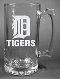 MLB Detroit Tigers Laser Etched 27oz Glass Beer Mug