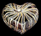 Enchantment Design - Hand Painted - Heart Shaped Box - 2 pieces - 4.5 inch diameter Enchantment Design - Hand Painted - Heart Shaped Box - 2 pieces