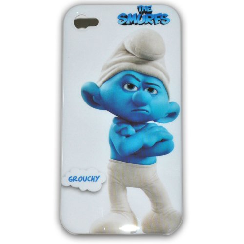 Ec00066e Smurfs Case Grouchy Hard Case Cover for Apple Iphone4 4g   Free Screen Protector