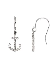 1/5 ct tw Diamond Anchor Earrings