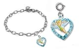 CHARM IT! Disney Tinkerbell Heart Charm & Charm Bracelet Set