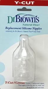 Dr. Brown's Natural Flow Y-Cut Standard Nipple, 3 Pack