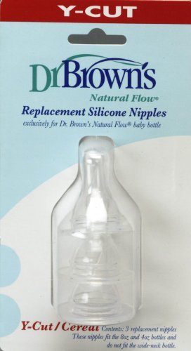 Dr. Brown's Natural Flow Y-Cut Standard Nipple, 3 Pack