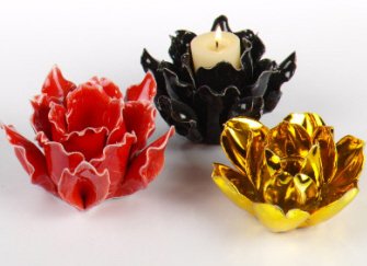Rose Votive Metallic Gold of 4