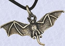 Gothic Medieval Bat Pendant Necklace new Costume