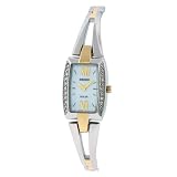 Seiko Womens SUP084 Two Tone Stainless Steel Analog with White Dial Watch