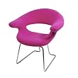 Walker Edison Ultra Soft Studio Chair, Pink, Set of 2