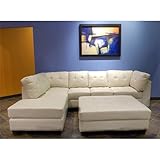 Mira New Haven 2-Piece Sectional, Cream