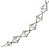 Sterling Silver 7.5 Inch Cross Bracelet
