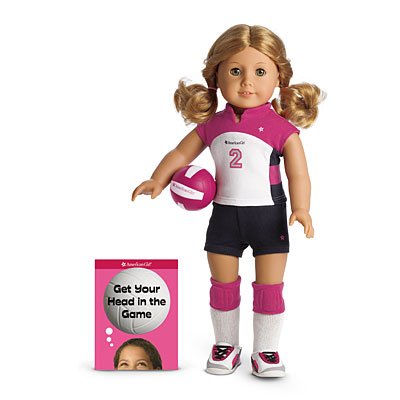 Volleyball Outfit for Dolls with Book (Doll Not Included)