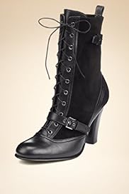 Autograph Leather Lace Up Victoriana Boots