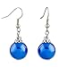 Resin Deep Blue Ball Earrings For Women title=