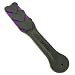 Tripple Black Hearts Cut-Out Leather Paddle Purple Slapper