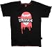 Emily the Strange Dripping Face Cut-Out Eyes Black juniors T-Shirt