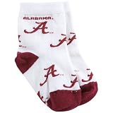 Alabama Crimson Tide White Infant Bootie Socks