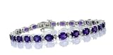 8.49ct Amethyst and Diamond Bracelet in 14Kt White Gold