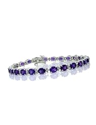 8.49ct Amethyst and Diamond Bracelet in 14Kt White Gold