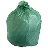 STOE3348E85 - Compostable Trash Bags,32Gal,.85ml,33x48,50/BX,Green