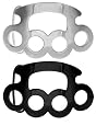 BRASS KNUCKLE BELT BUCKLE, 2 1/2" BY 4". AVAILABLE IN SILVER OR BLACK