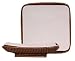 Woven Rattan Square Basket with White Ceramic Plate Liner 10 1/4"x10 1/4"