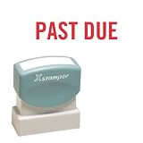 Xstamper(R) One-Color Title Stamp, Pre-Inked, Past Due, Red