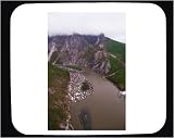 Decorated Mouse Pad with outdoor, riverbank, high angle view, nobody, Yellowknife, river, Canada, day, scenery, North America, clouds, flowing, cloudy, Nahanni National Park Reserve, scenic, water, nature, landscape
