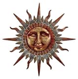 New CBK WALL DECOR EA 1 SUN FACE WITHCALLIGRAPHY EMBOSSED COPPERTONES IRON BEAUTIFUL FASHION