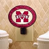 Mississippi State Bulldogs Art Glass Nightlight