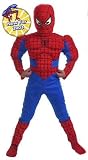 Child Marvel Deluxe Muscle Chest Spiderman Costume - Official Marvel Trademark Costume