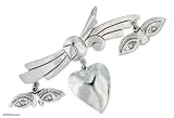 Sterling silver brooch, 'All-Seeing Heart'