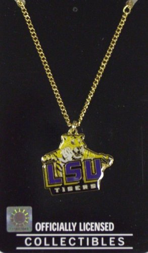 LSU Tigers NCAA Team Pendant w/18 '' Chain